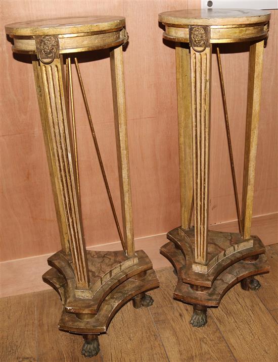 A pair giltwood torcheres, H.96cm